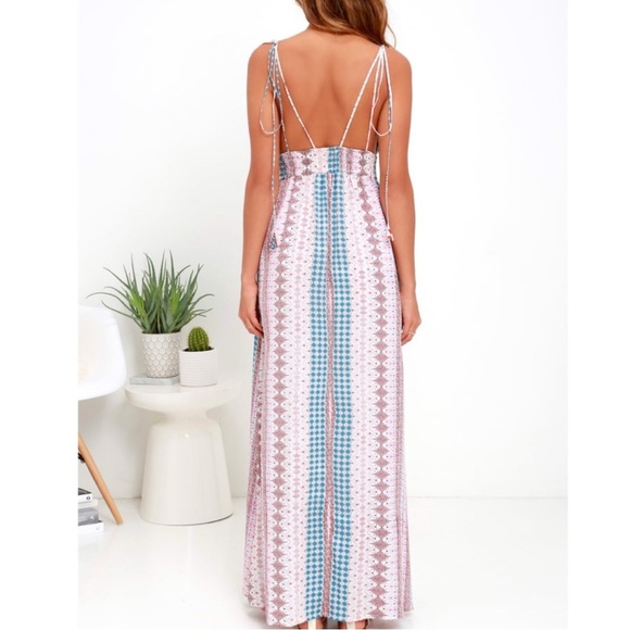 Lulu’s Maxi‎ Multi-Print Dress Small - Picture 2 of 12